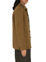 Wool Check Collar Jacket