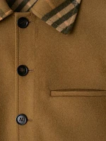 Wool Check Collar Jacket