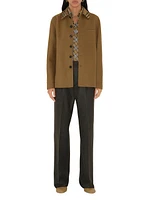 Wool Check Collar Jacket