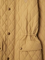 Quilted Hooded Long-Sleeve Parka