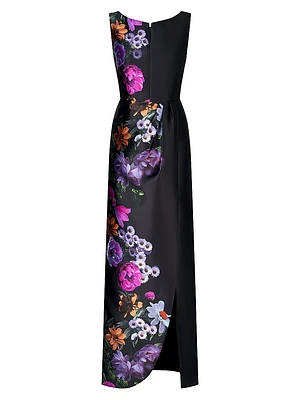 Helene Peony Bouquet Column Gown