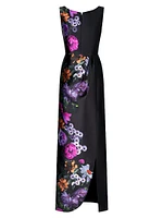Helene Peony Bouquet Column Gown