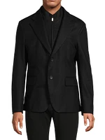 Stretch Wool Zip Insert Jacket