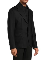 Stretch Wool Zip Insert Jacket