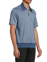 Cotton-Blend Half-Zip Polo Shirt