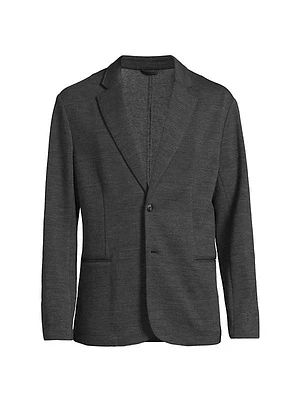 Virgin Wool-Blend Single-Breasted Jacket
