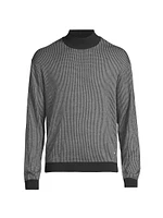 Micro Pattern Crewneck Sweater