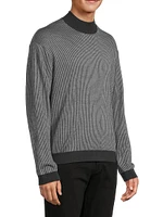 Micro Pattern Crewneck Sweater