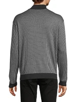 Micro Pattern Crewneck Sweater