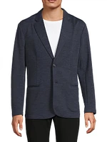 Virgin Wool-Blend Single-Breasted Jacket