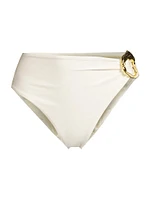 Jersey Sands Embellished High-Waisted Bikini Bottom