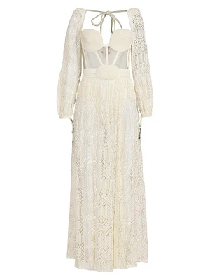 Pine Lace Bustier Cover-Up Dress