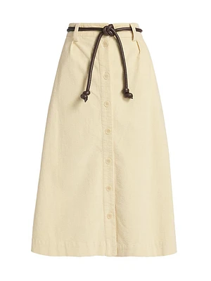 Carine Corduroy Midi-Skirt