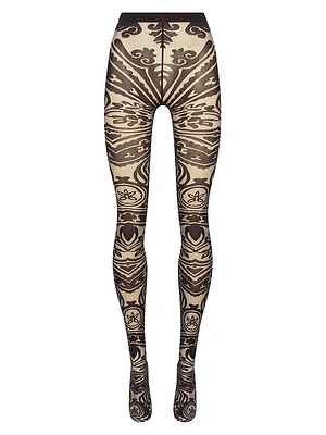 Etro X Wolford High-Contrast Patterned Tights