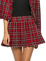 Mera Plaid Pleated Miniskirt