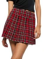 Mera Plaid Pleated Miniskirt