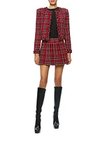 Mera Plaid Pleated Miniskirt