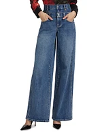 High-Rise Double Waistband Cool Jeans