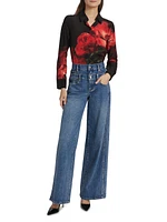 High-Rise Double Waistband Cool Jeans