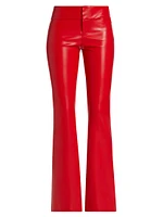 Olivia Faux-Leather Boot-Cut Pants