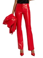 Olivia Faux-Leather Boot-Cut Pants