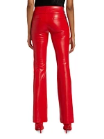 Olivia Faux-Leather Boot-Cut Pants