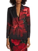 Silas Floral Silk Blazer