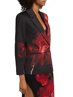 Silas Floral Silk Blazer