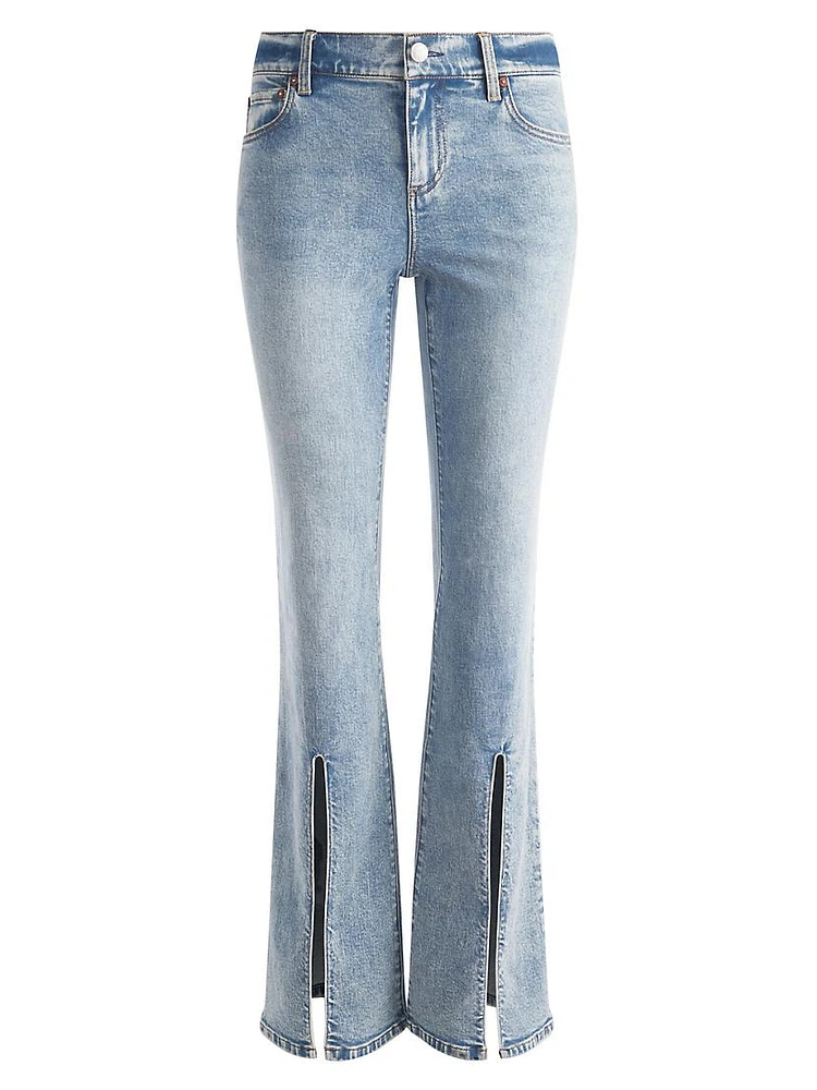 Winslow Mid-Rise Slim-Fit Slit Jeans