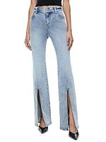 Winslow Mid-Rise Slim-Fit Slit Jeans