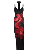 Monika Floral Satin Maxi Dress