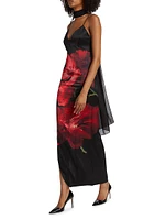 Monika Floral Satin Maxi Dress