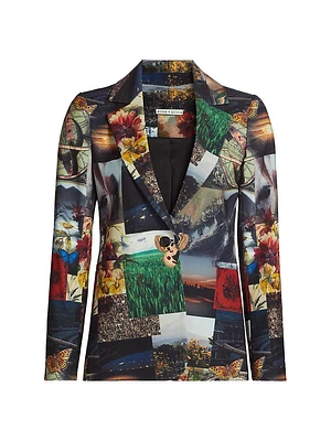 Macey Photographic-Print Blazer