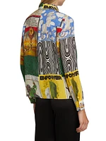 Willa Graphic-Print Long-Sleeve Blouse