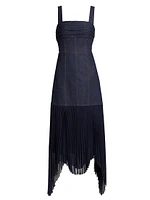 Jac Denim Combo Midi-Dress