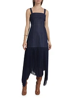 Jac Denim Combo Midi-Dress