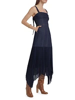 Jac Denim Combo Midi-Dress