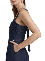 Jac Denim Combo Midi-Dress