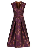 Margaret Floral Jacquard Cocktail Dress