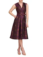 Margaret Floral Jacquard Cocktail Dress