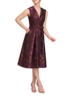 Margaret Floral Jacquard Cocktail Dress