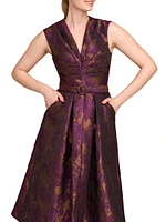 Margaret Floral Jacquard Cocktail Dress