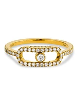 Move Uno 18K Yellow Gold & 0.31 TCW Diamond Ring