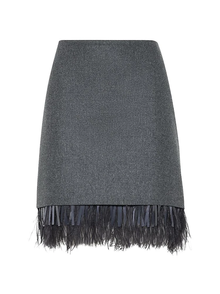 Virgin Wool and Cashmere Mini Skirt