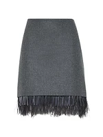 Virgin Wool and Cashmere Mini Skirt