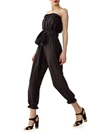 Silk Strapless Jumpsuit