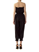 Silk Strapless Jumpsuit