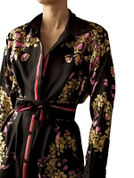 Floral Silk Shirtdress