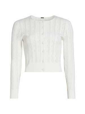 Pointelle Jacquard Cardigan
