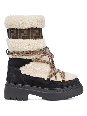 Shearling-Lined Ski Boots